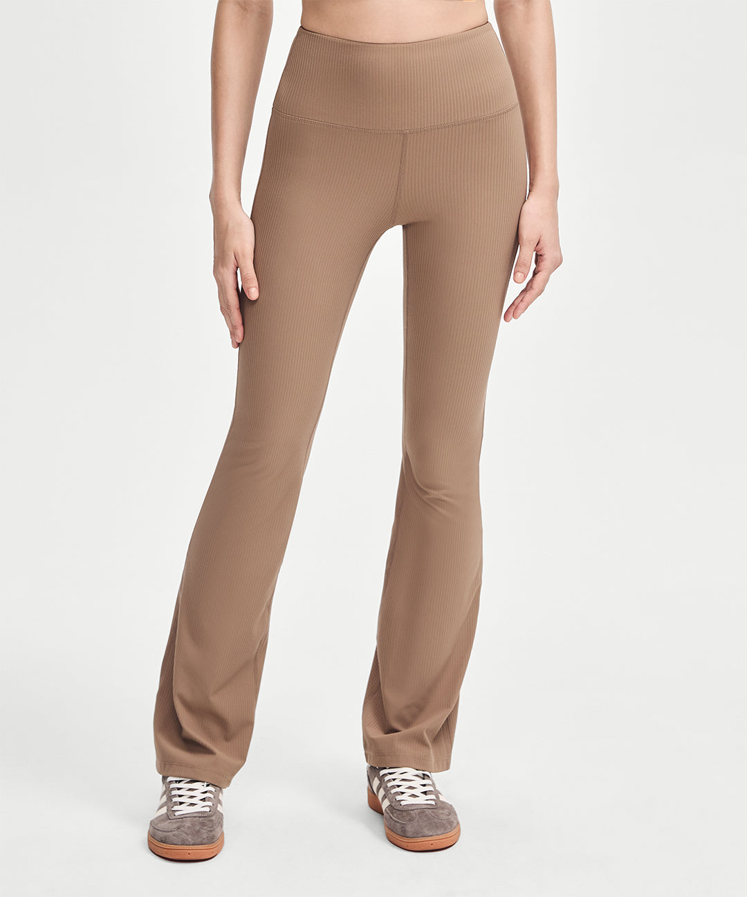 Ribbed High Waist Flare Legging 31.5&