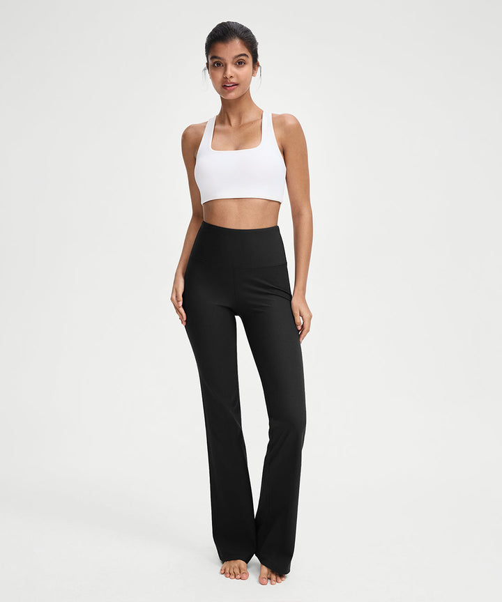 Ribbed High Waist Flare Legging 31.5&