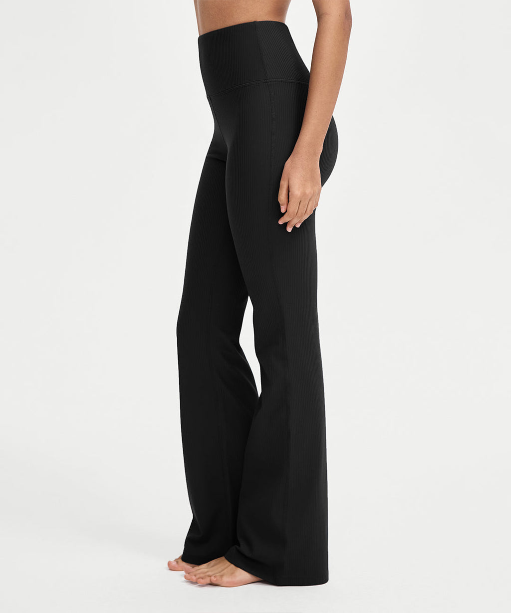 Ribbed High Waist Flare Legging 31.5''