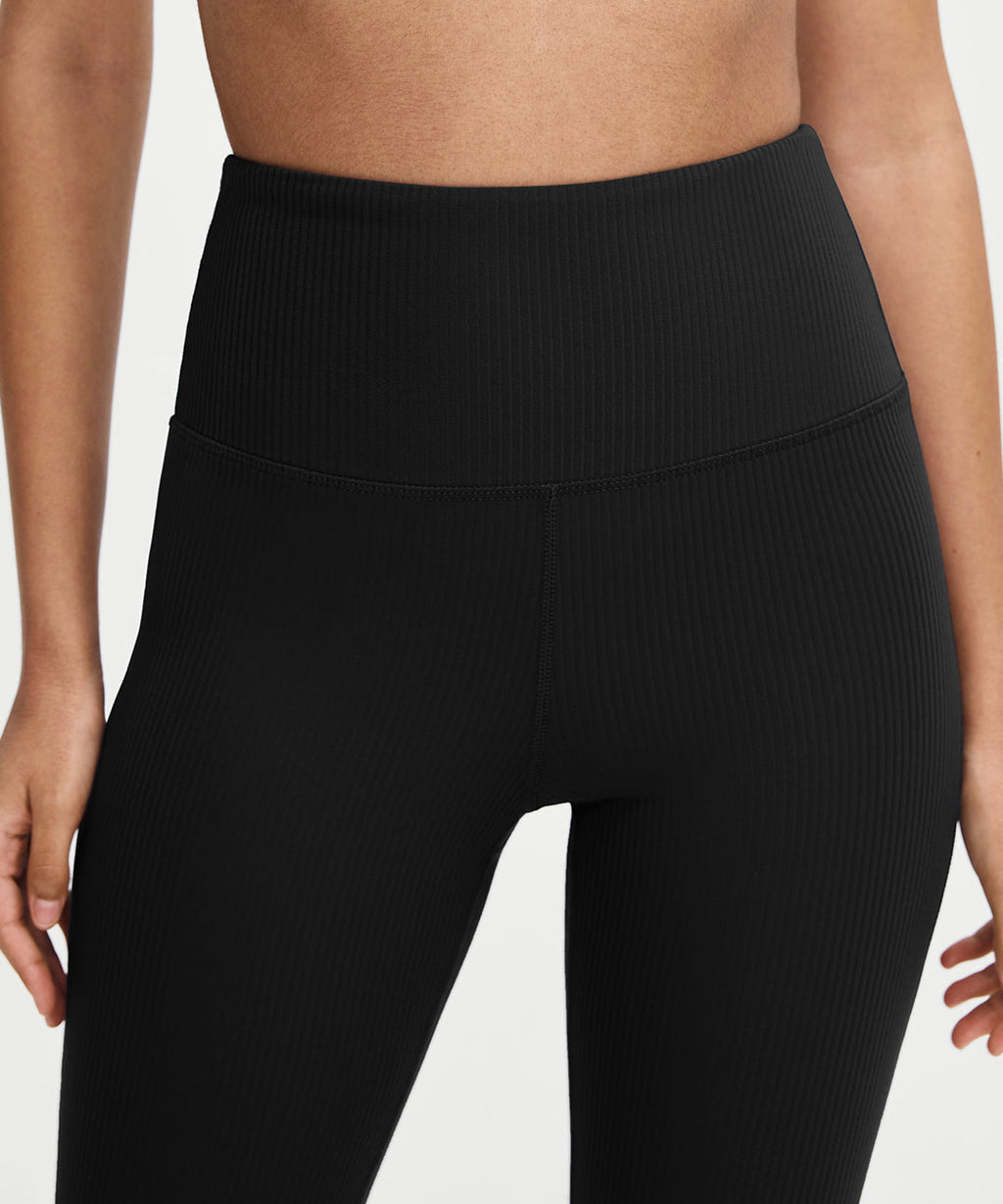 Ribbed High Waist Flare Legging 31.5''