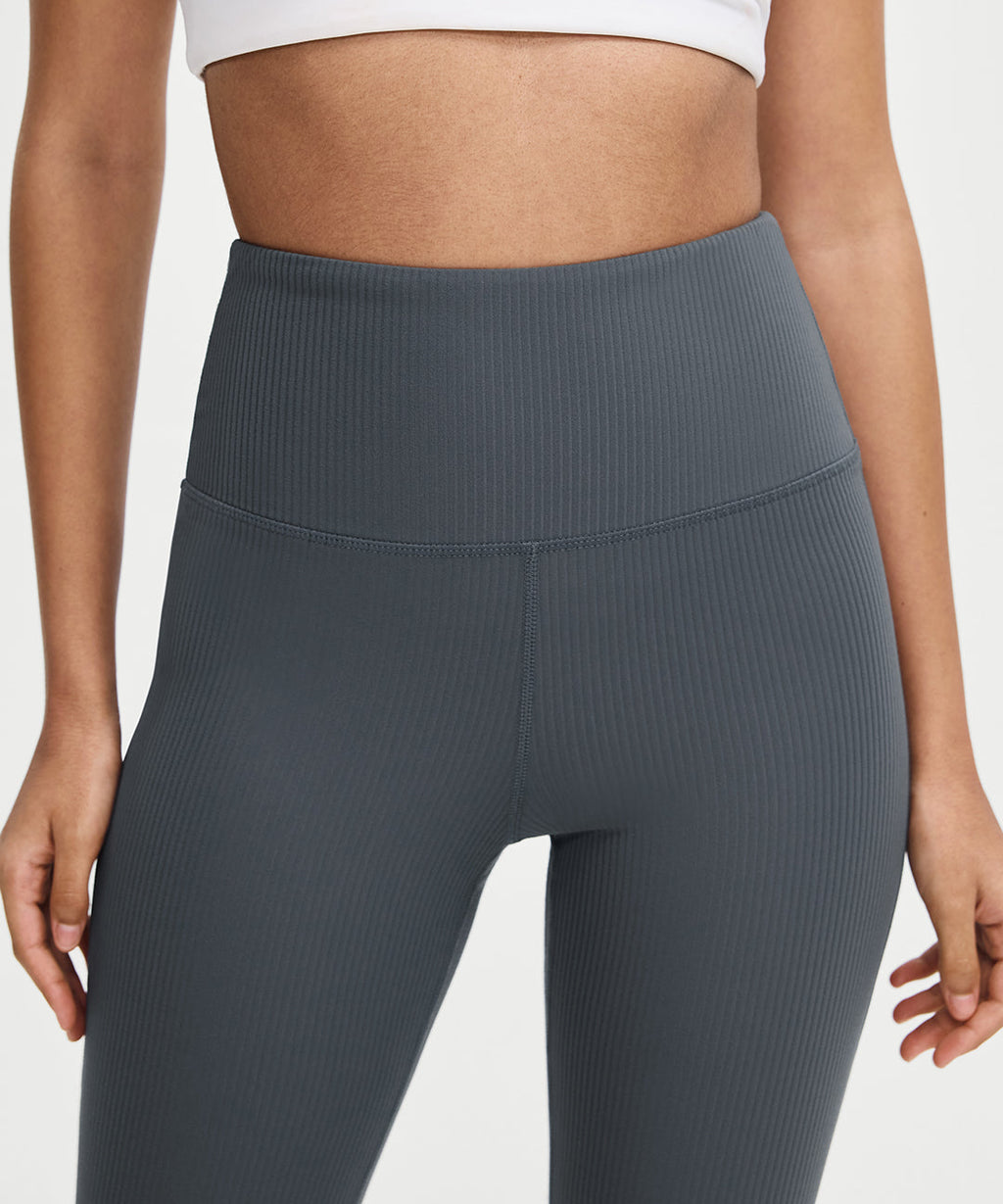 Ribbed High Waist Flare Legging 31.5''