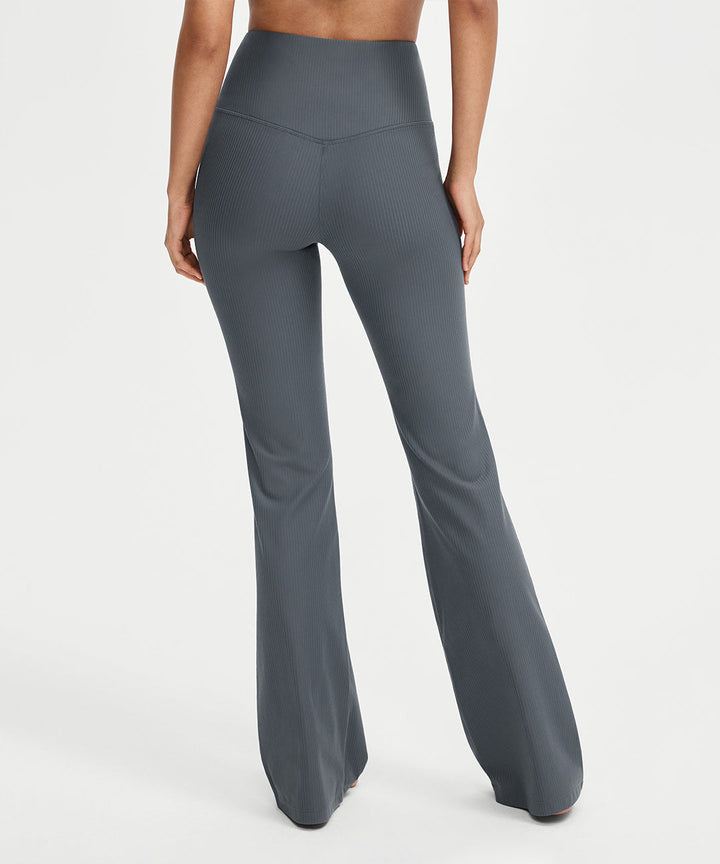 Ribbed High Waist Flare Legging 31.5&