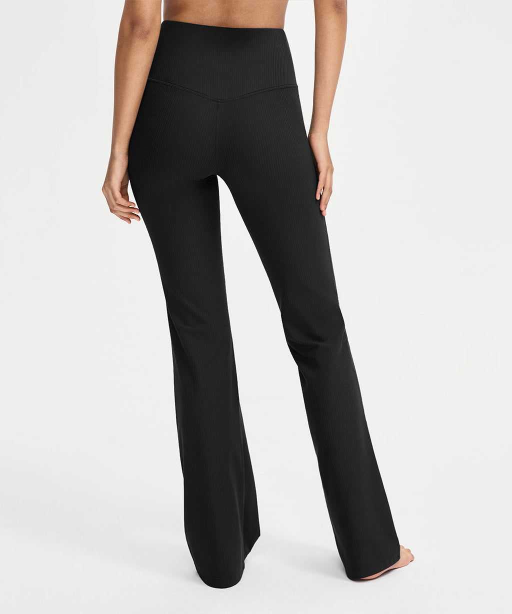 Ribbed High Waist Flare Legging 31.5''