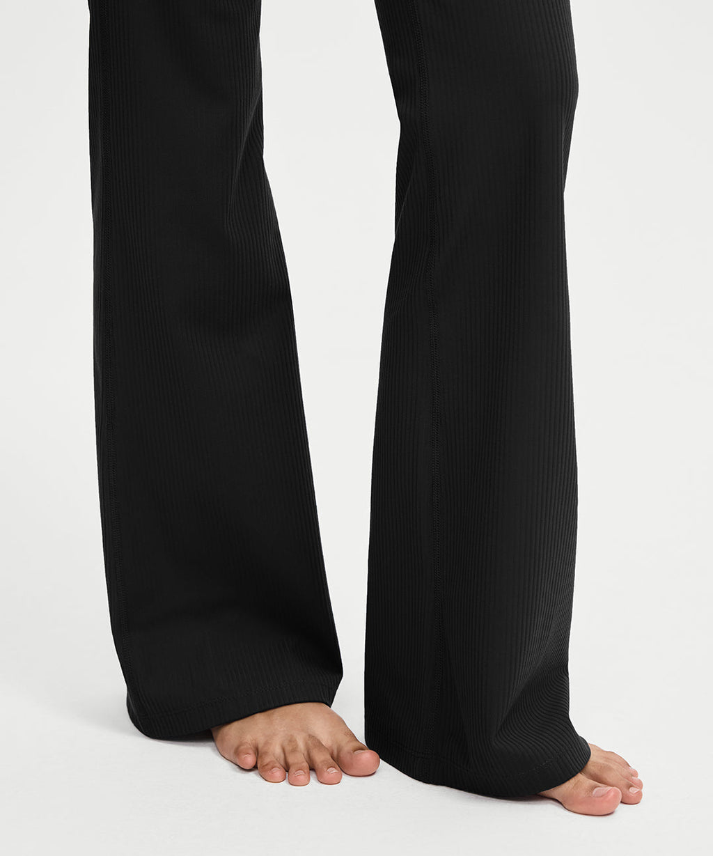 Ribbed High Waist Flare Legging 31.5''