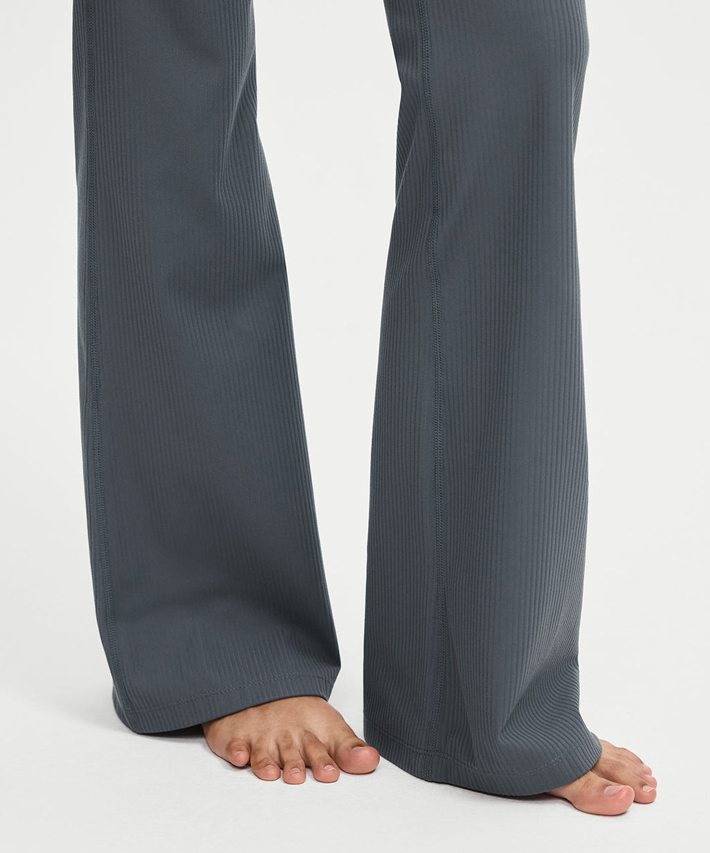 Ribbed High Waist Flare Legging 31.5''