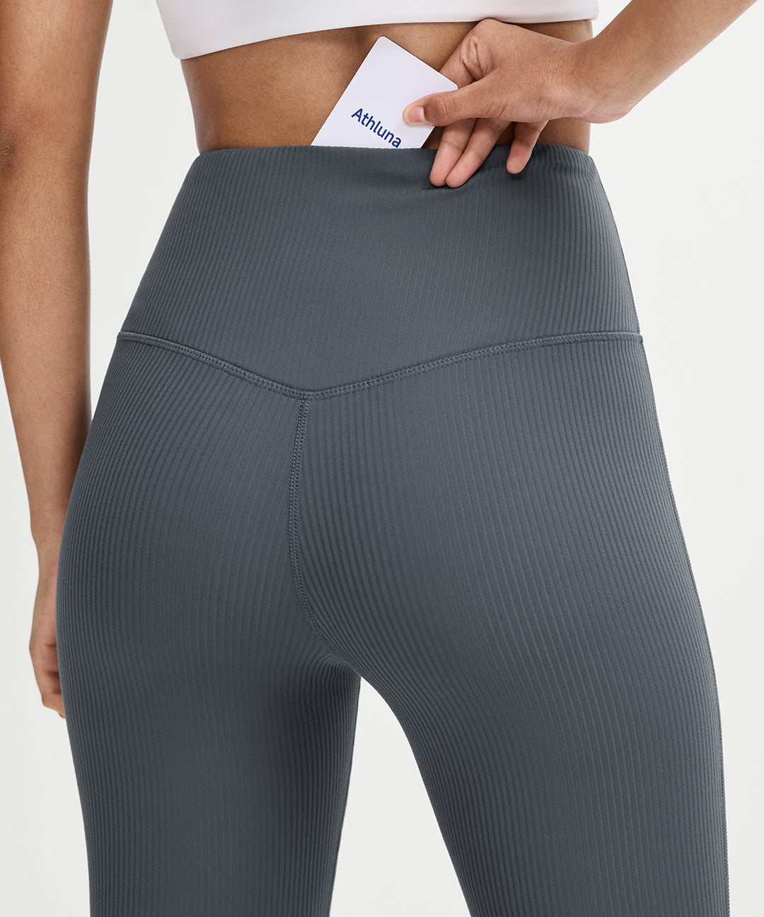 Ribbed High Waist Flare Legging 31.5''