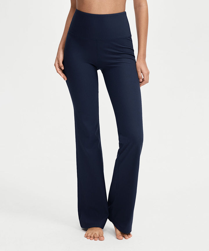Ribbed High Waist Flare Legging 31.5&