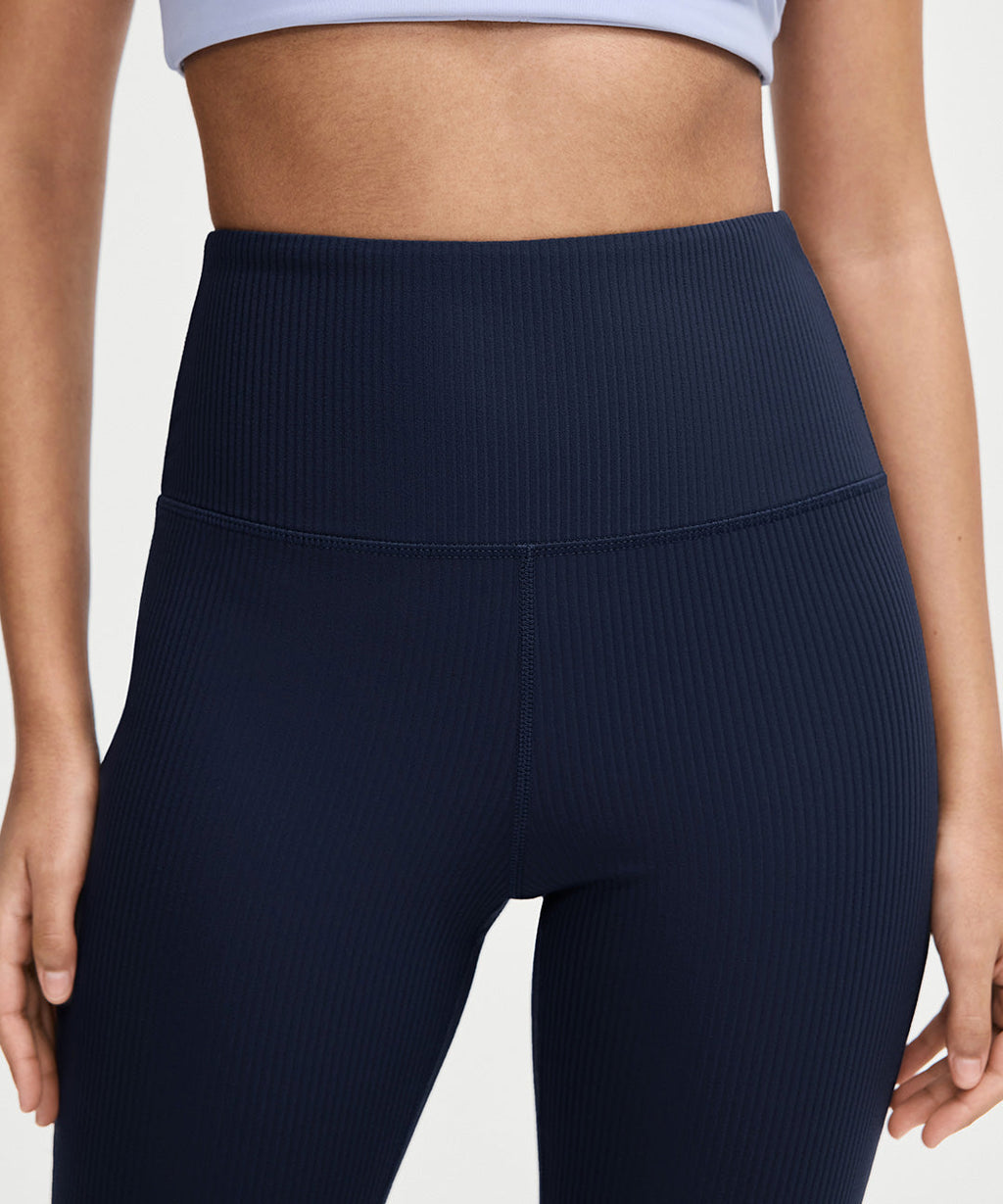 Ribbed High Waist Flare Legging 31.5''