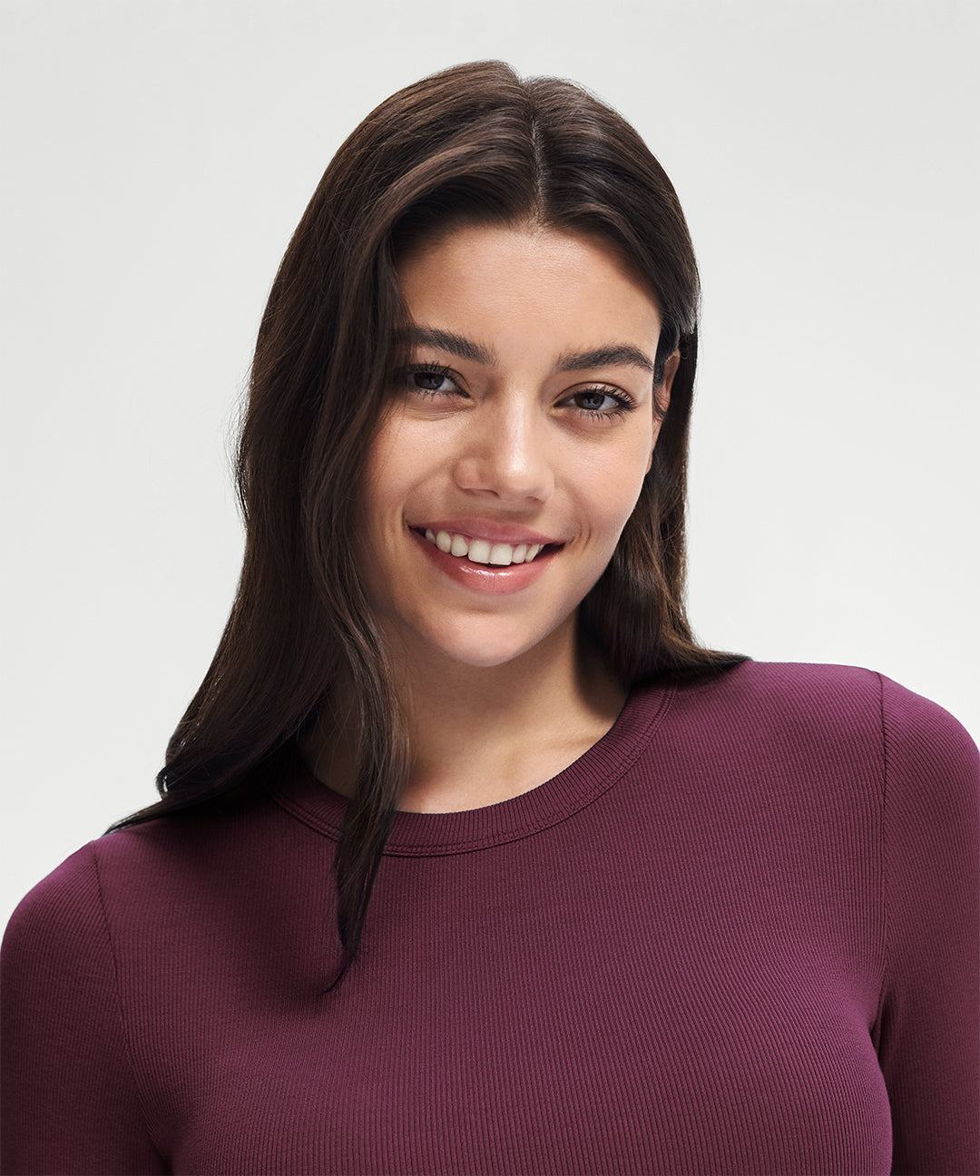 Ribbed Modal Cropped Long Sleeve