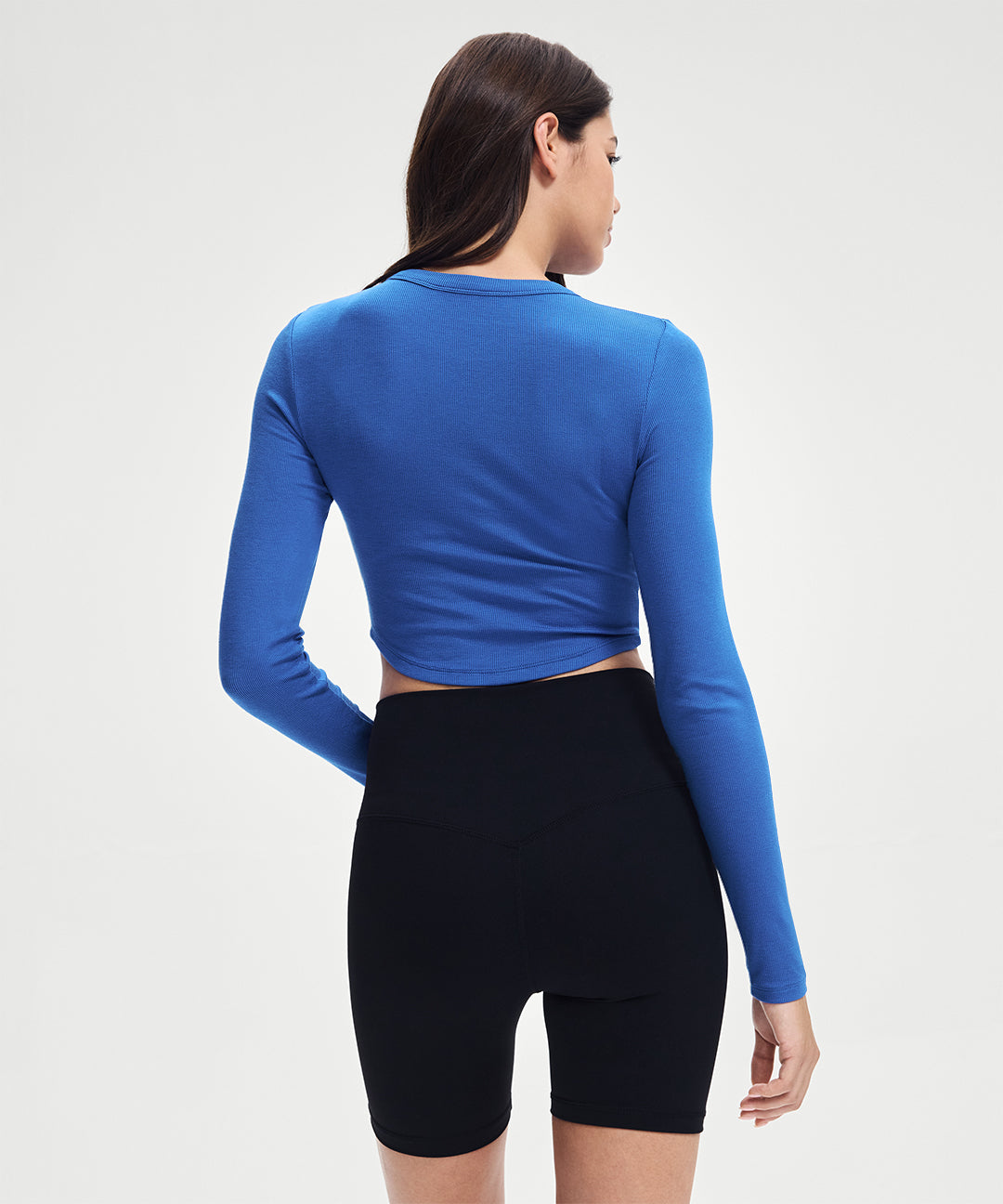 Ribbed Modal Cropped Long Sleeve