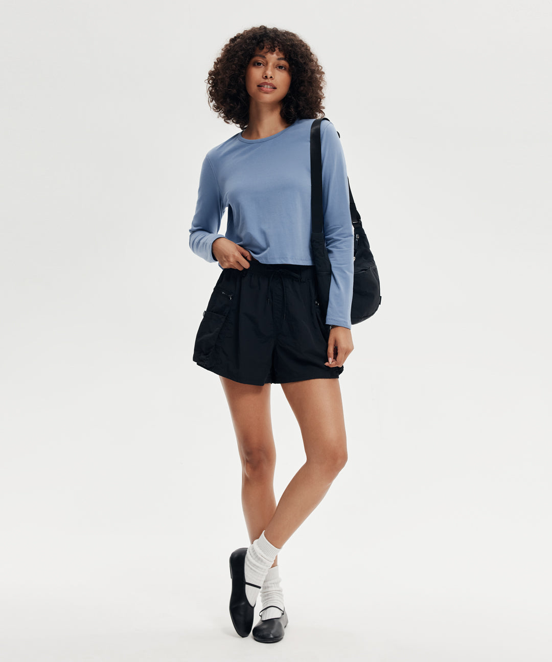 Pima Cotton Cropped Long Sleeve