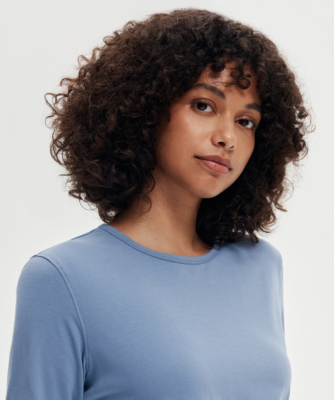 Pima Cotton Cropped Long Sleeve