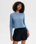 Pima Cotton Cropped Long Sleeve