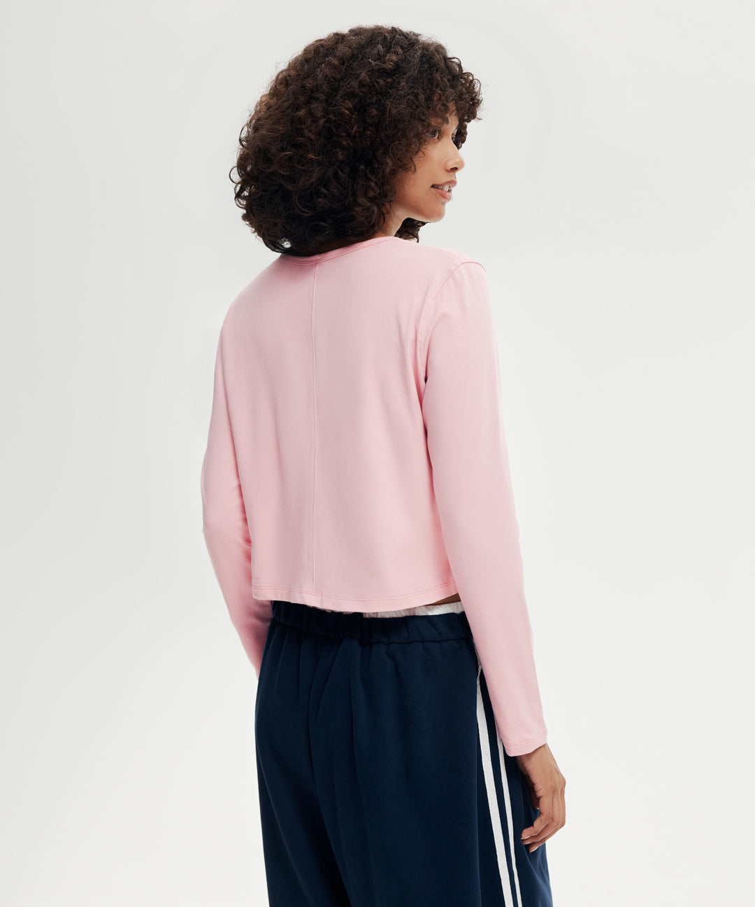 Pima Cotton Cropped Long Sleeve