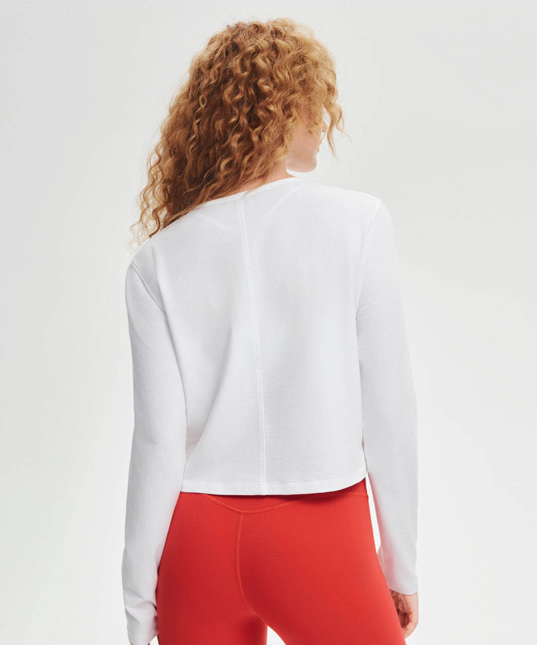 Pima Cotton Cropped Long Sleeve