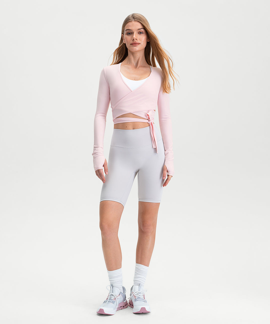 Cross-Tie Long Sleeve Top