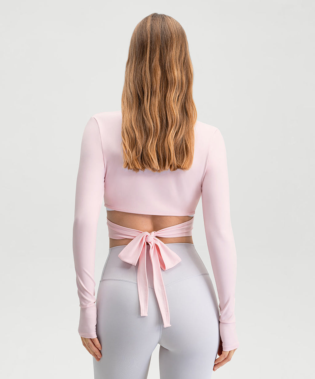 Cross-Tie Long Sleeve Top