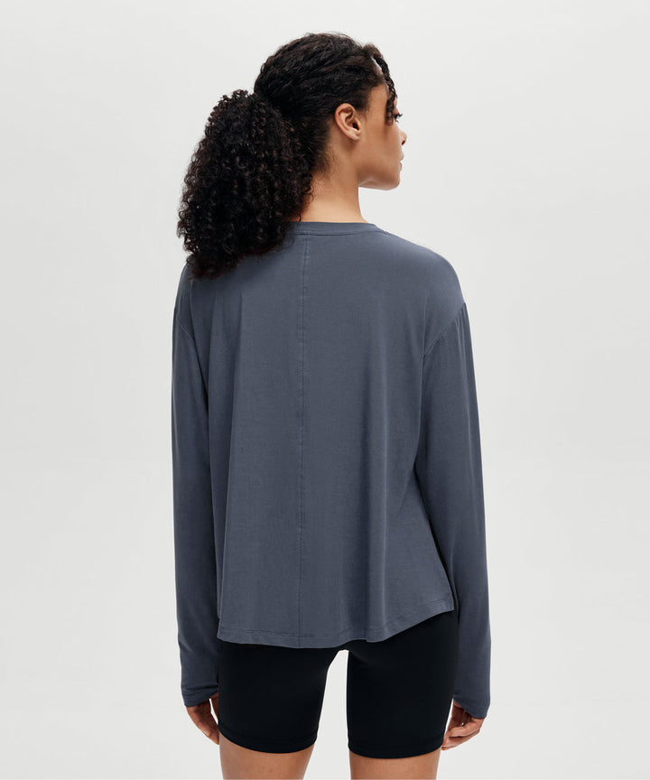 Lyocell Split Hem Long Sleeve