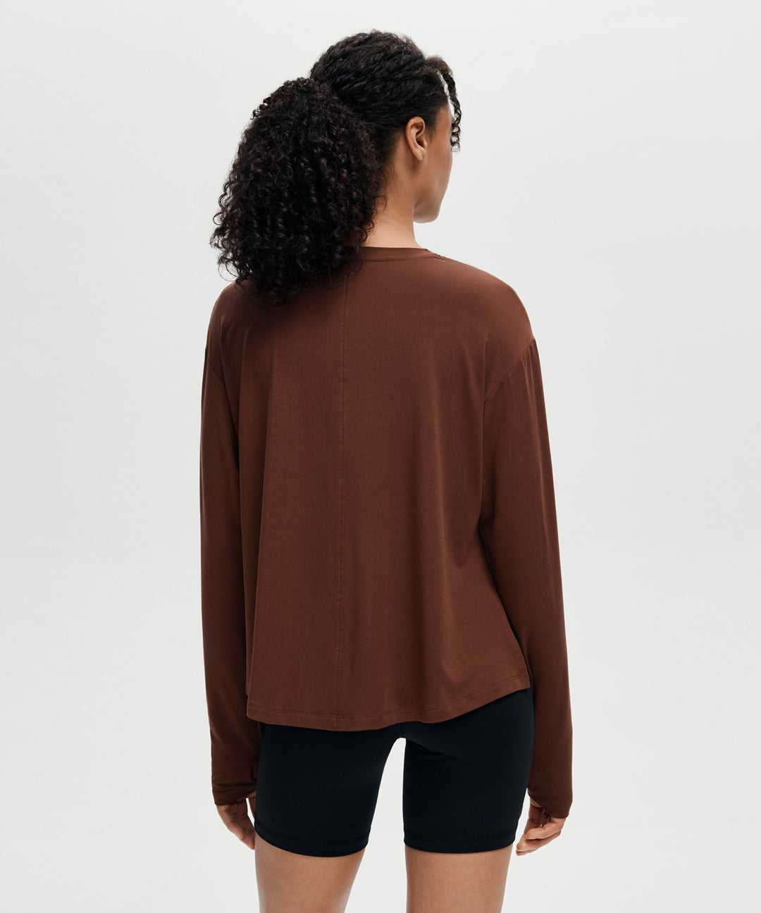 Lyocell Split Hem Long Sleeve
