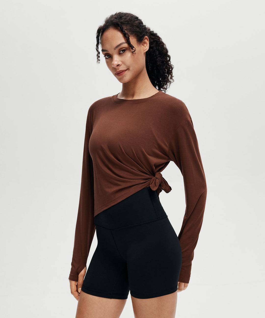 Lyocell Split Hem Long Sleeve