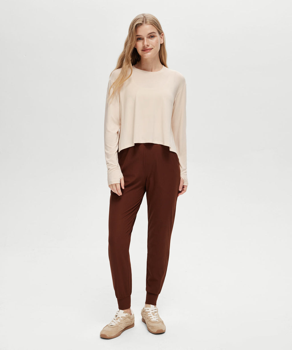 Lyocell Split Hem Long Sleeve