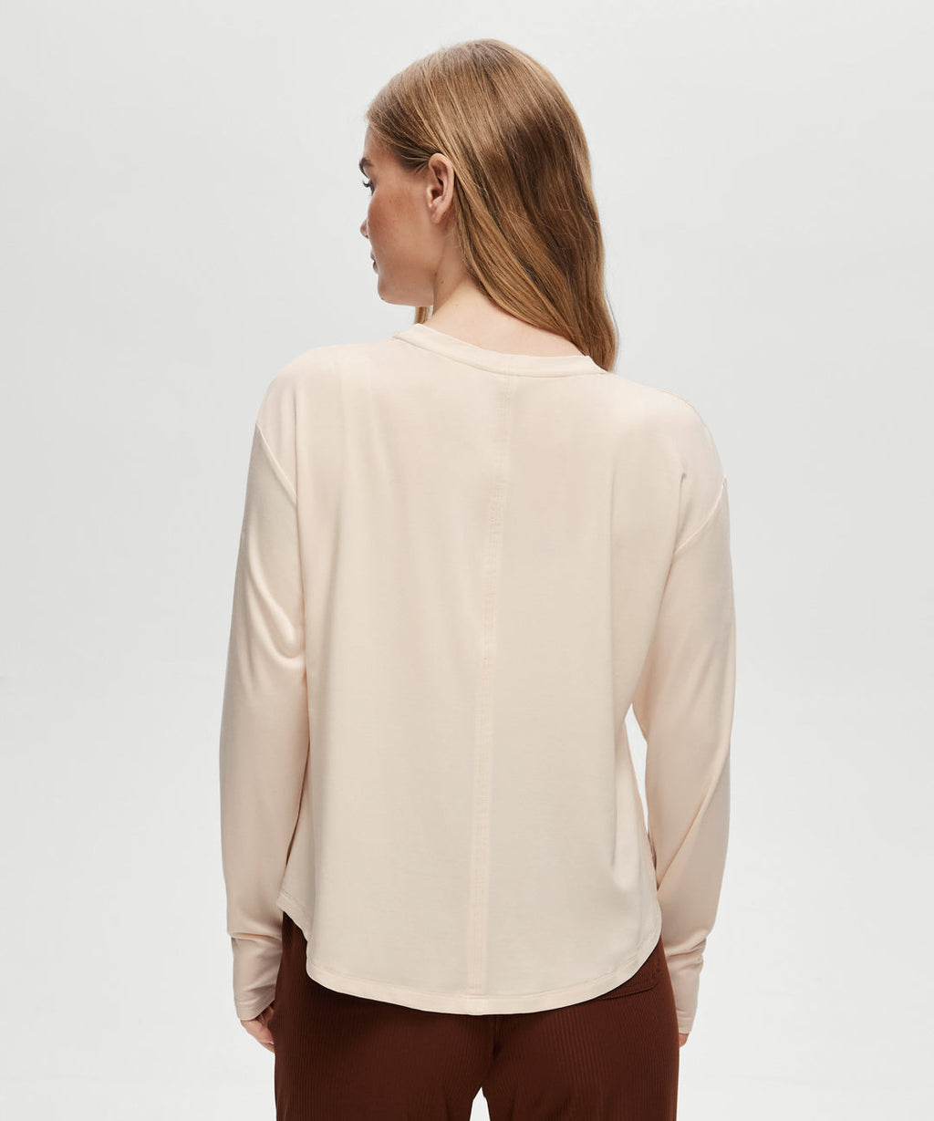 Lyocell Split Hem Long Sleeve