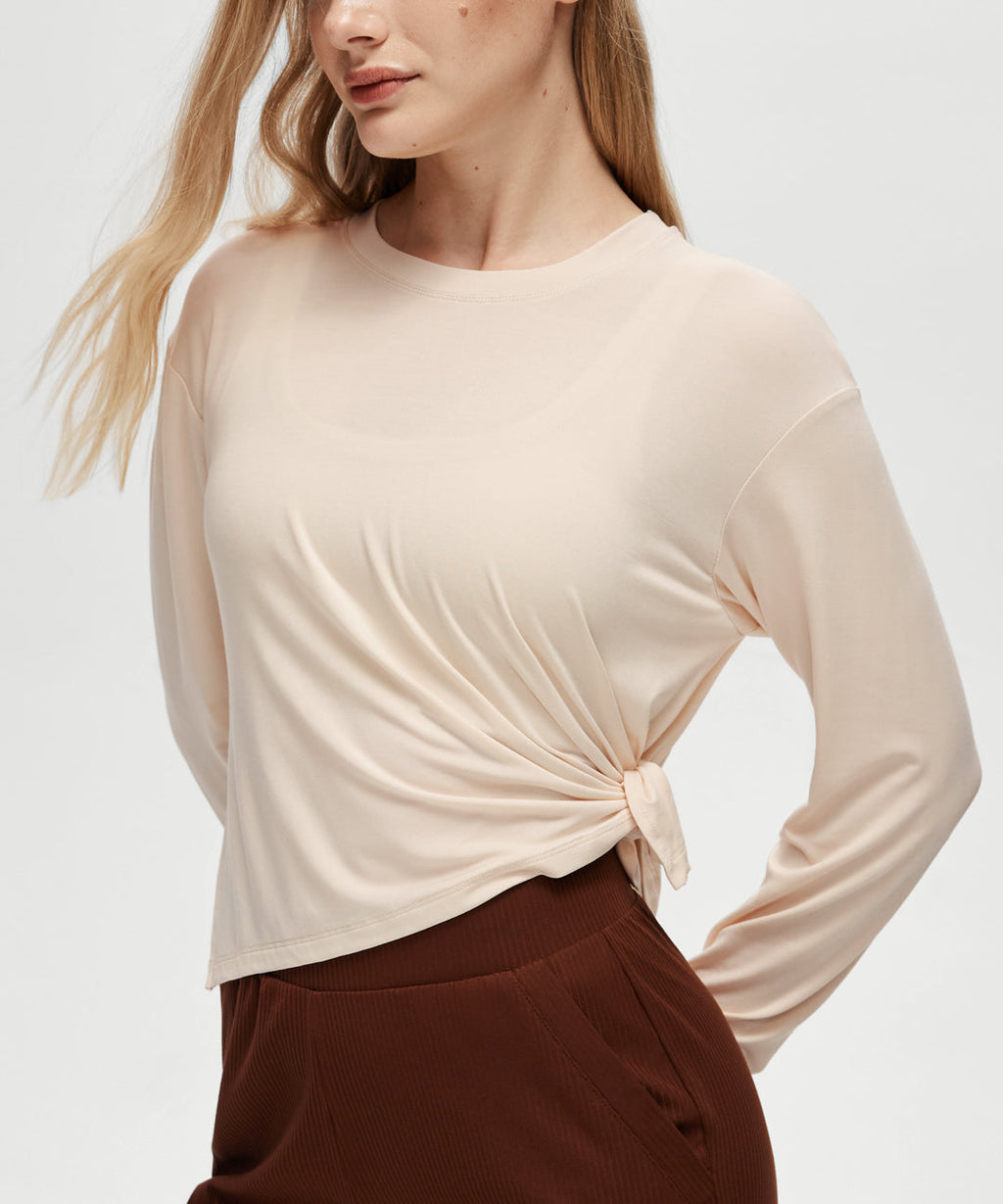 Lyocell Split Hem Long Sleeve