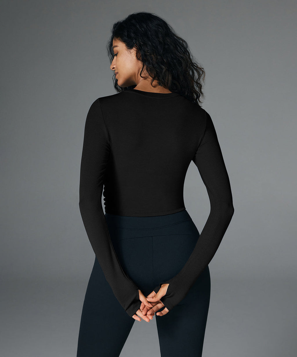 Cross-Hem Long Sleeve