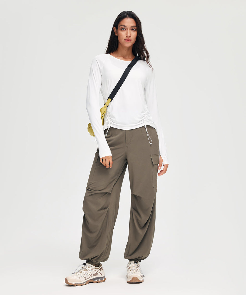 UV Protection Ruched Long Sleeve