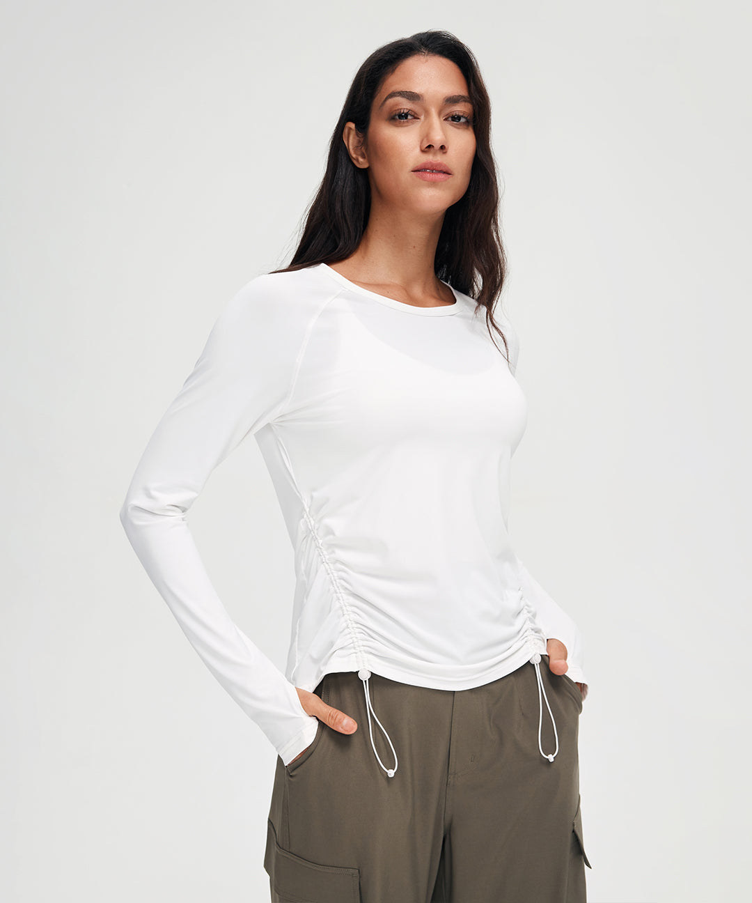 UV Protection Ruched Long Sleeve
