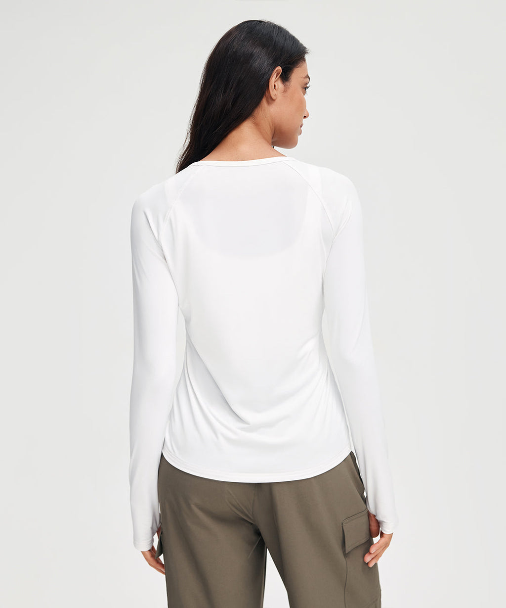 UV Protection Ruched Long Sleeve