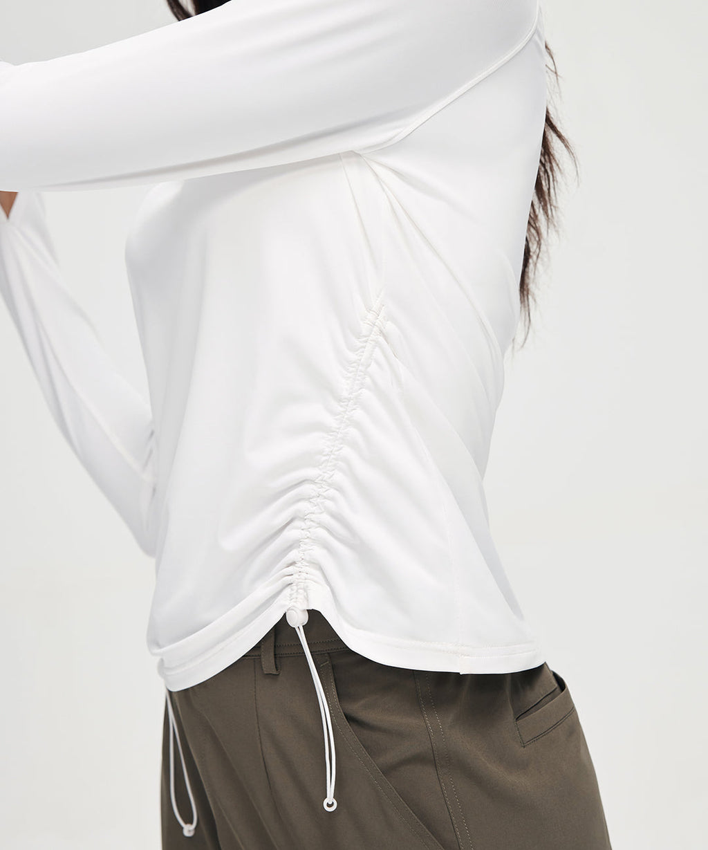 UV Protection Ruched Long Sleeve