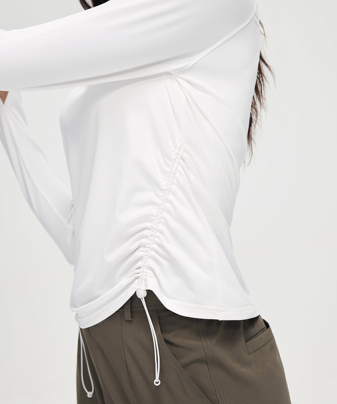 UV Protection Ruched Long Sleeve
