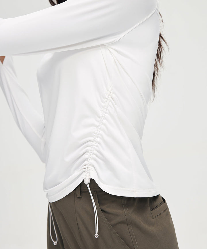 UV Protection Ruched Long Sleeve