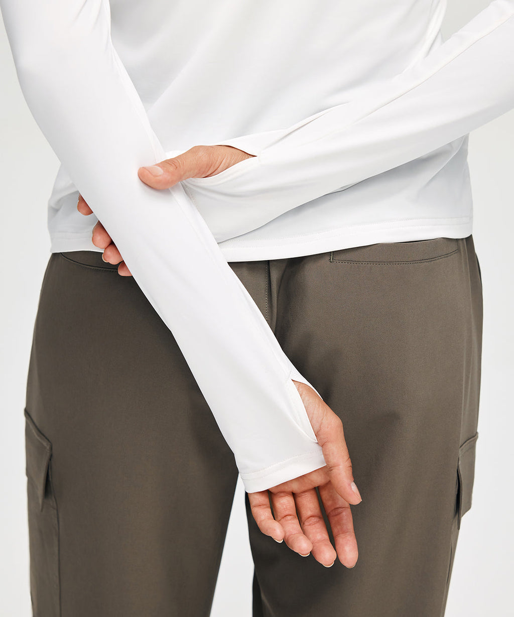UV Protection Ruched Long Sleeve