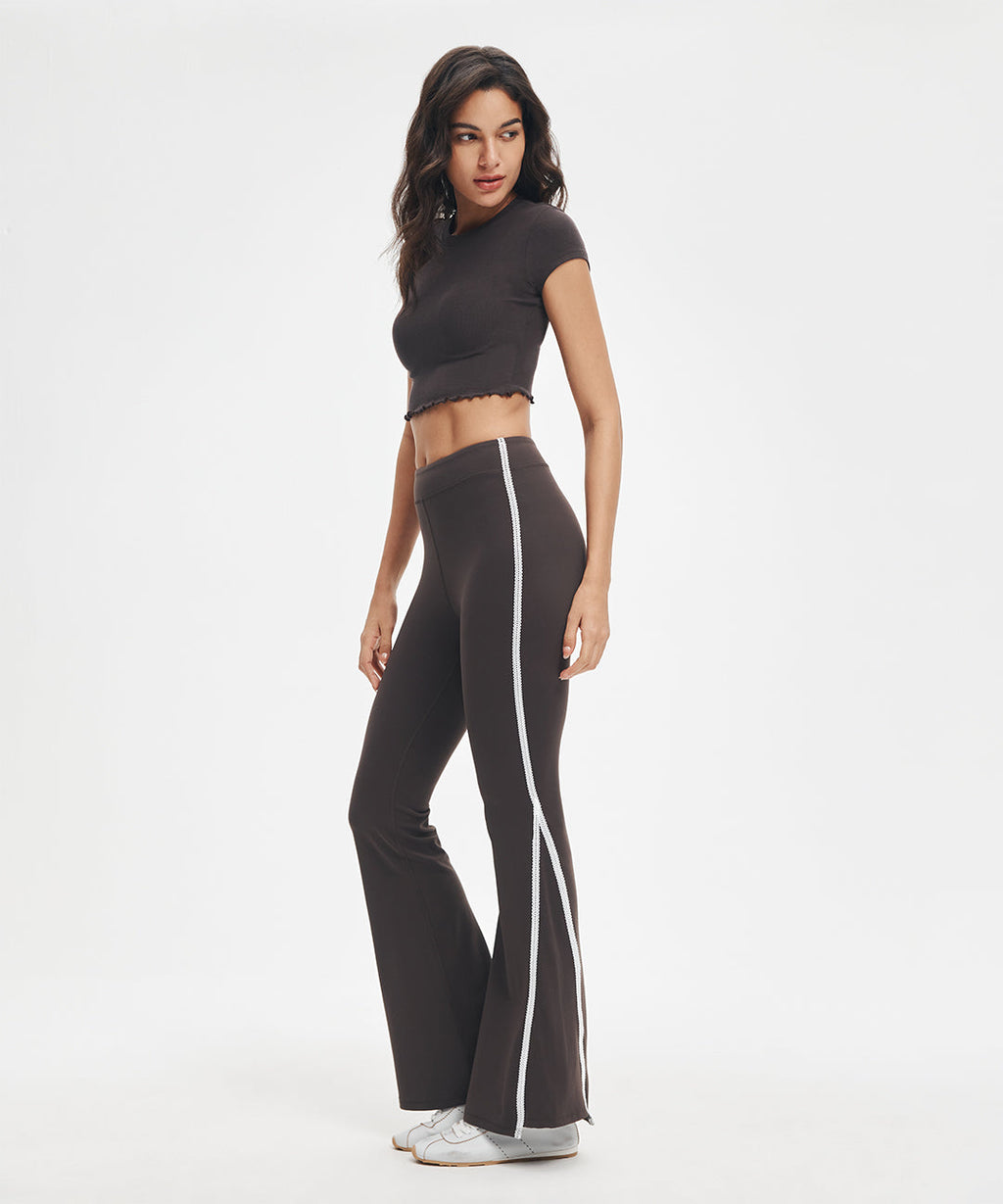 Longjaw™ Contrast Lace Flared Legging 31.5''